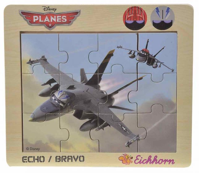 Disney Planes Echo Bravo puslespill i tre - 12 biter